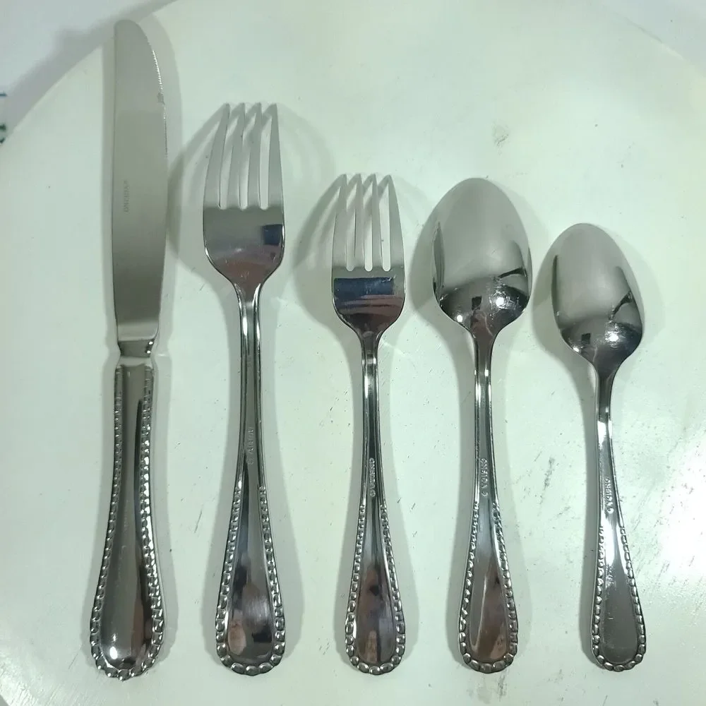 Oneida Pebblebrook Silverware Single Set Of Five Pices